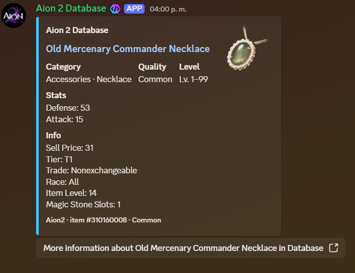 Aion 2 Database Is Now on Discord